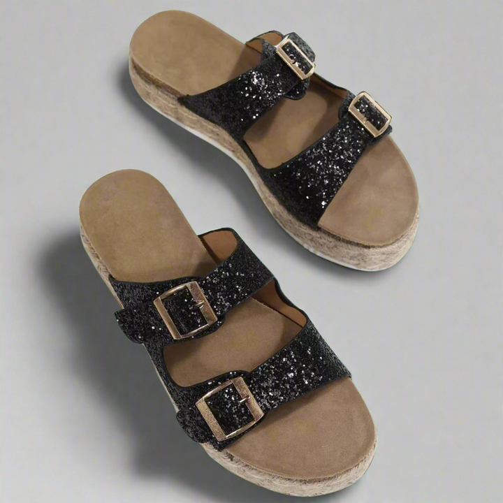 Elfriede | Sandale din piele premium strălucitoare