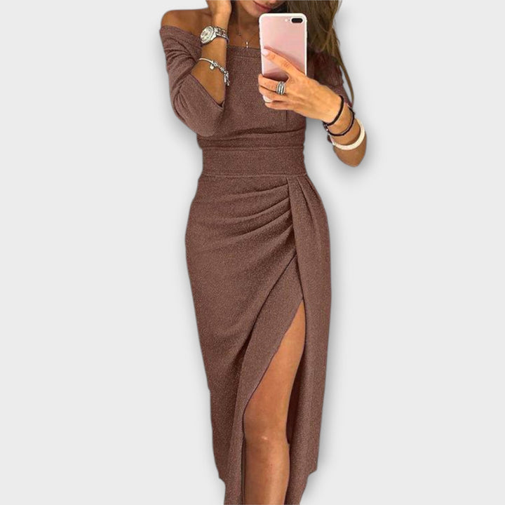 Lena - Rochie Elegantă cu Umerii Goli