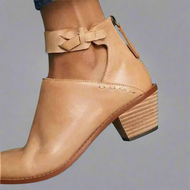 Renata – Pantofi Mid-Toe cu Toc Bloc Confortabili și Eleganți