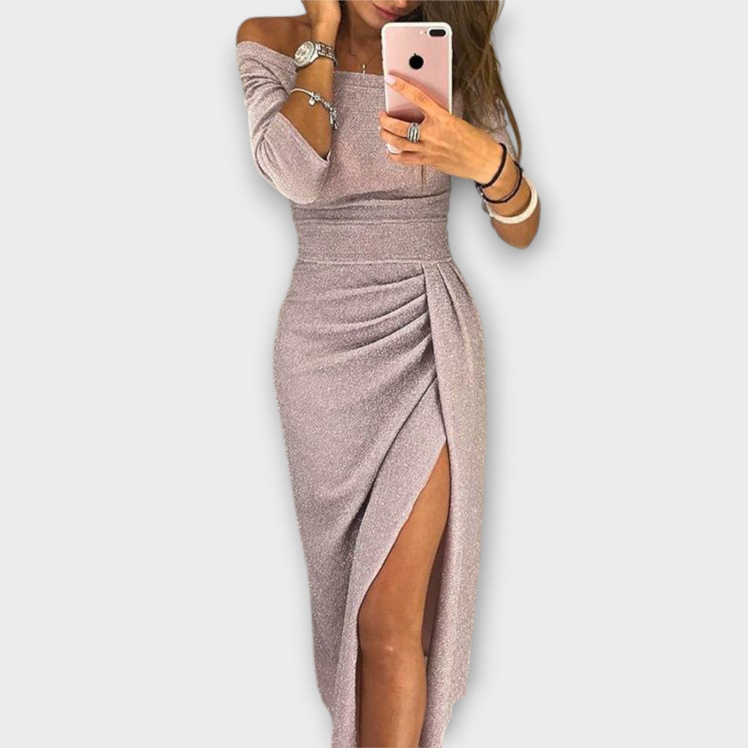 Lena - Rochie Elegantă cu Umerii Goli