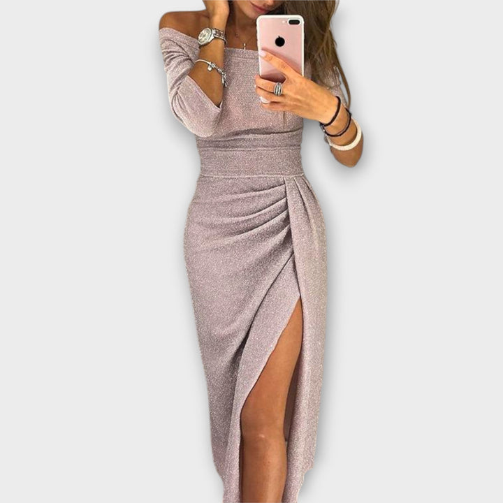 Lena - Rochie Elegantă cu Umerii Goli