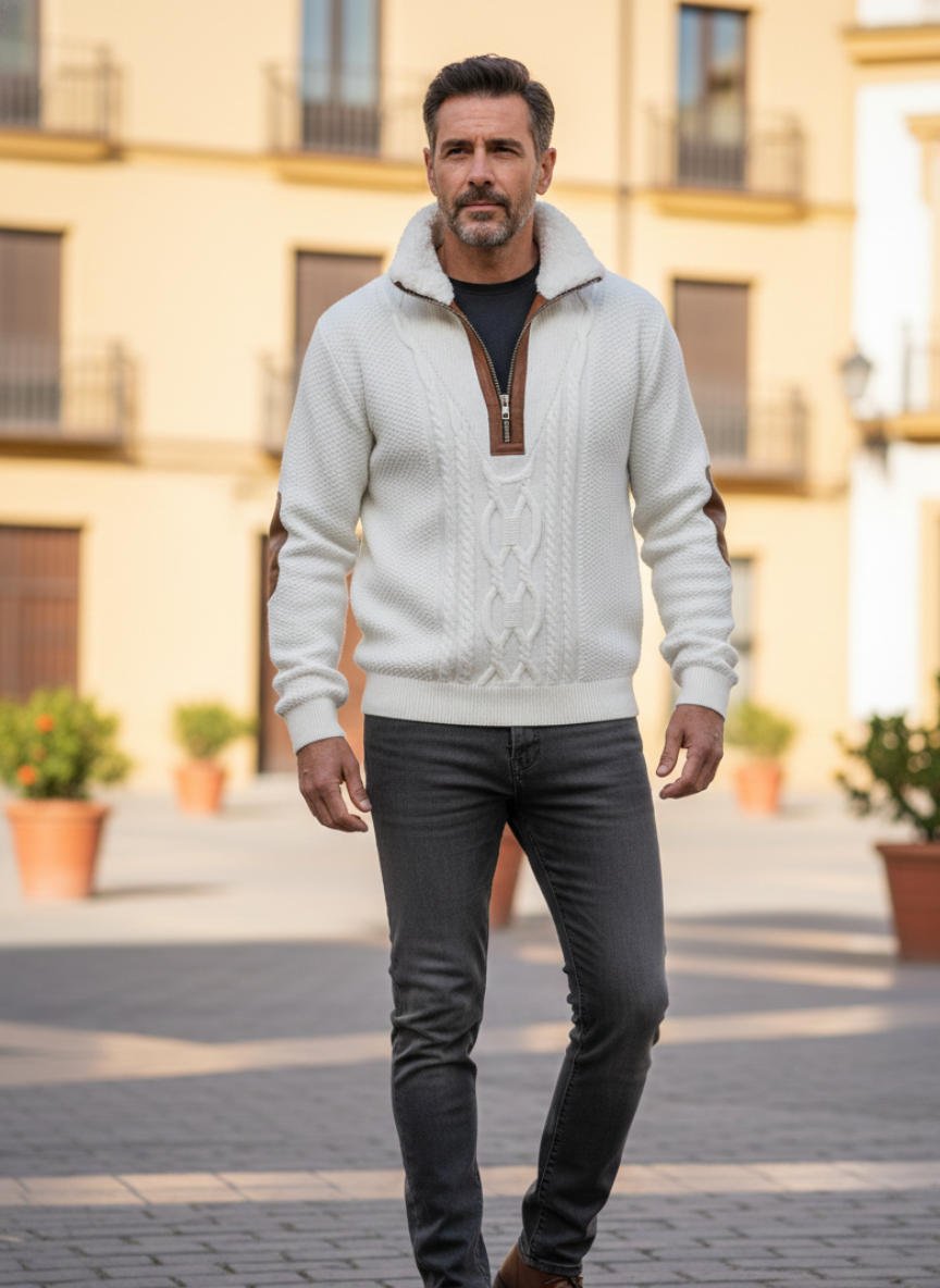 Rivano™ | jerseu cu fermoar și guler înalt căptușit