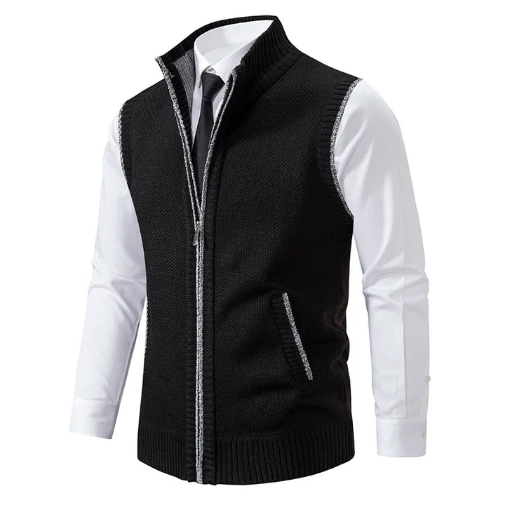 Gilet elegant cu fermoar integral - enrico
