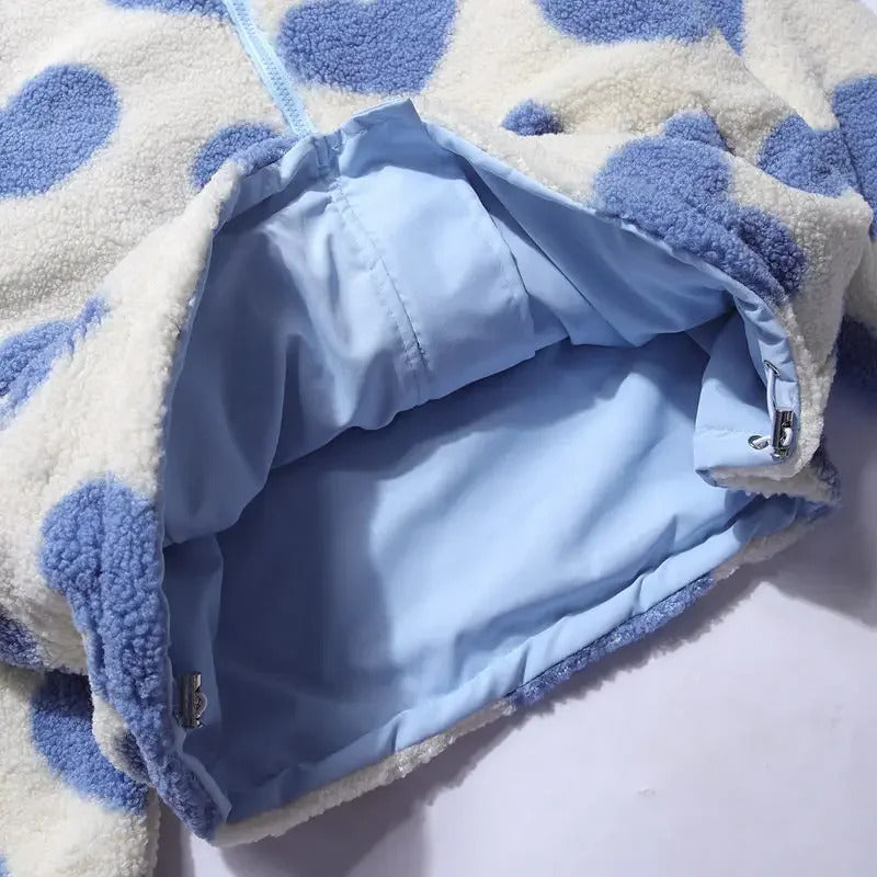 Camila | Jachetă reversibilă cu inimioare