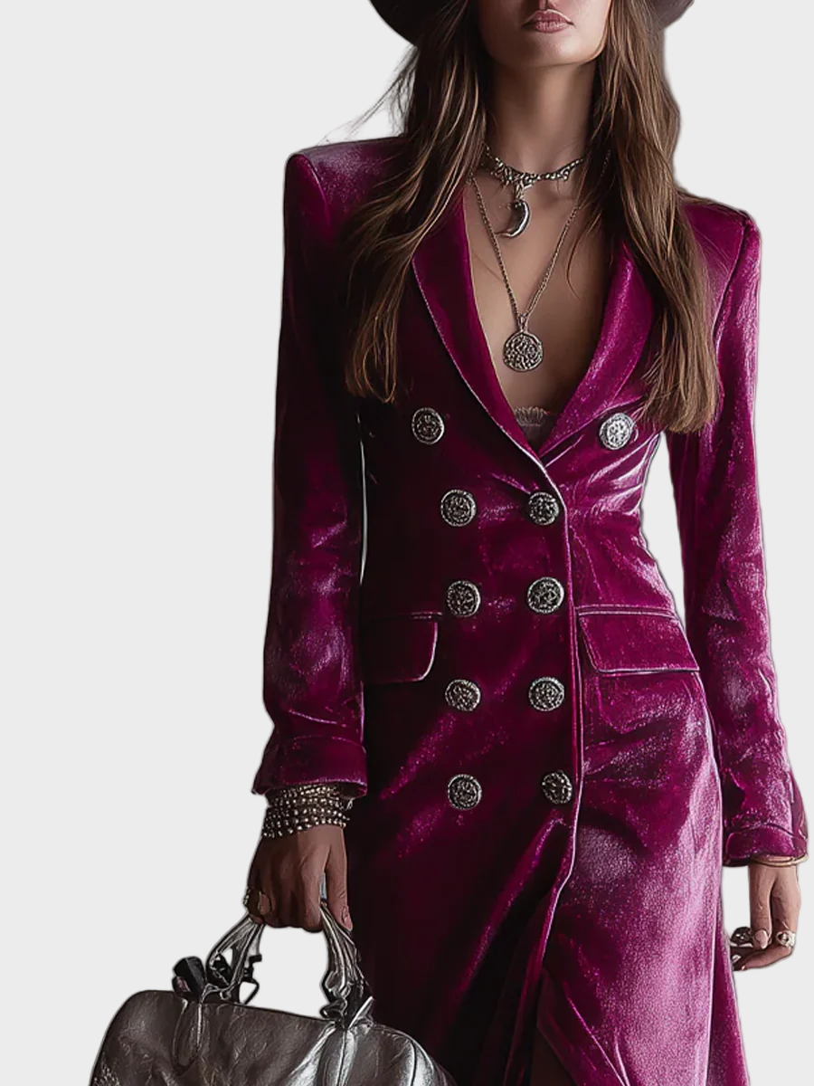 Amelia – Rochie Sacou din Catifea