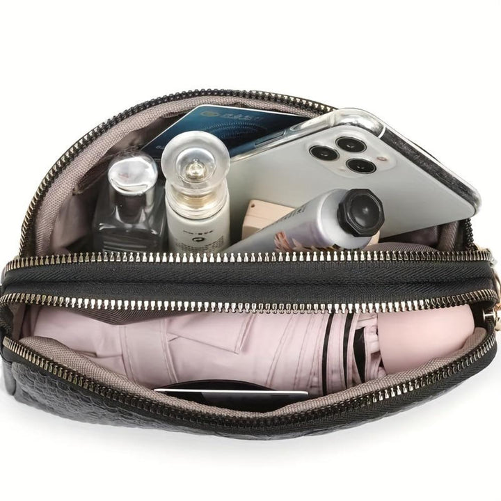 Cora | Belle mini geantă crossbody din piele ecologică cu model crocodil