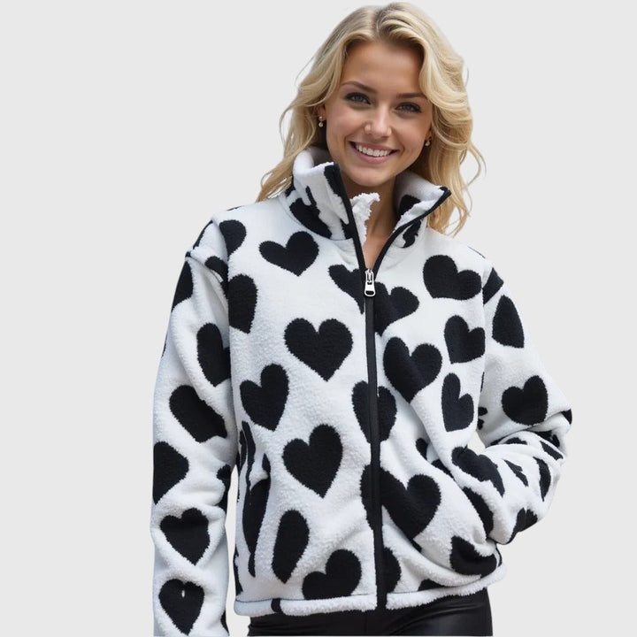 Camila | Jachetă reversibilă cu inimioare